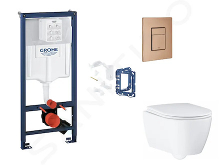 Grohe Rapid SL - Set předstěnové instalace, klozetu, sedátka SoftClose, tlačítka Skate Cosmopolitan a sady pro vhazování tablet,