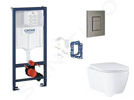 Grohe Rapid SL - Set předstěnové instalace, klozetu, sedátka SoftClose, tlačítka Skate Cosmopolitan a sady pro vhazování tablet,