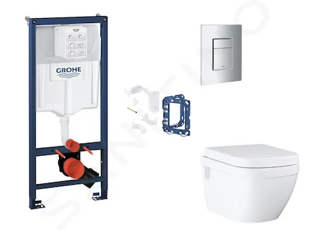 Grohe Rapid SL - Set předstěnové instalace, klozetu, sedátka SoftClose, tlačítka Skate Cosmopolitan a sady pro vhazování tablet,