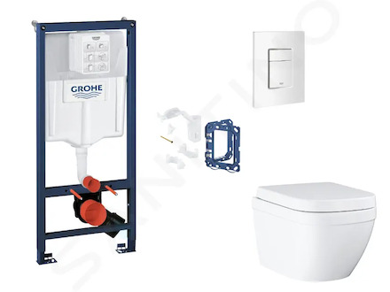 Grohe Rapid SL - Set předstěnové instalace, klozetu, sedátka SoftClose, tlačítka Skate Cosmopolitan a sady pro vhazování tablet,
