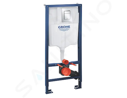 Grohe Rapid SL - Set předstěnové instalace pro závěsné WC, tlačítko SkateCosmopolitan S, chrom 39501000