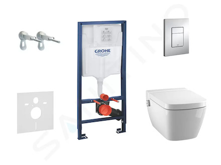 Grohe Rapid SL - Set předstěnové instalace, sprchovací toalety a sedátka Tece, tlačítka Skate Cosmo, Rimless, SoftClose, chrom 3