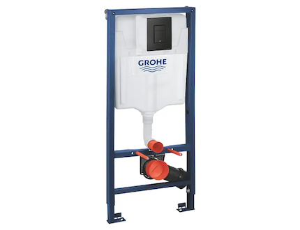 Grohe Solido - Předstěnový instalační set pro závěsné WC, výška 1,20 m, ovládací tlačítko Even, phantom black 38811KF0