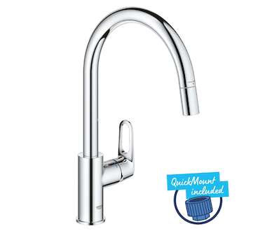 Grohe Start Flow - Dřezová baterie s výsuvnou koncovkou, chrom 30569000