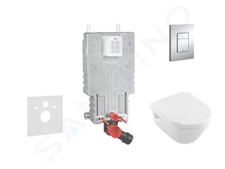 Grohe Uniset - Sada pro závěsné WC + klozet a sedátko Villeroy & Boch 38643SET-KB