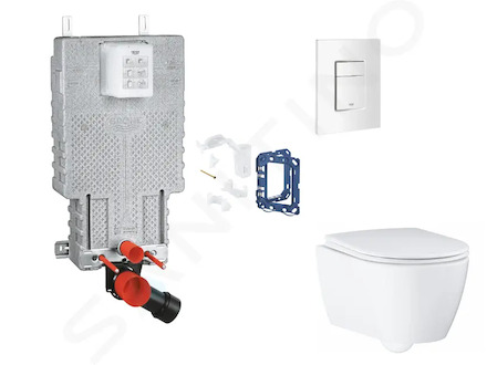 Grohe Uniset - Set předstěnové instalace, klozetu, sedátka SoftClose, tlačítka Skate Cosmopolitan a sady pro vhazování tablet, a