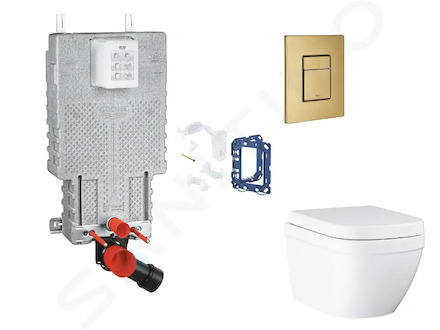Grohe Uniset - Set předstěnové instalace, klozetu, sedátka SoftClose, tlačítka Skate Cosmopolitan a sady pro vhazování tablet, T