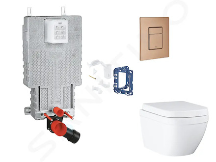 Grohe Uniset - Set předstěnové instalace, klozetu, sedátka SoftClose, tlačítka Skate Cosmopolitan a sady pro vhazování tablet, T