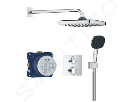 Grohe Vitalio Comfort - Sprchový set s termostatem pod omítku, 25x25 cm, 2 proudy, chrom 34882000