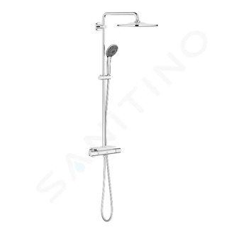 Grohe Vitalio Joy - Sprchový set 310 s termostatem na zeď a poličkou, 3 proudy, chrom 26401001