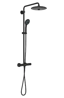 Grohe Vitalio Joy - Sprchový set s termostatem, průměr 26 cm, 3 proudy, phantom black 26403KF2