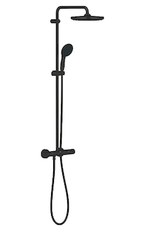 Grohe Vitalio Start - Sprchový set s termostatem, průměr 25 cm, 2 proudy, matná černá 266772431