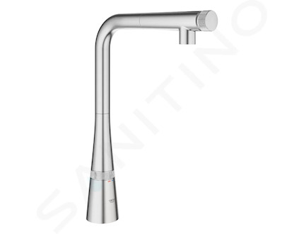 Grohe Zedra SmartControl - Dřezová baterie s výsuvnou koncovkou, SmartControl, supersteel 31593DC2