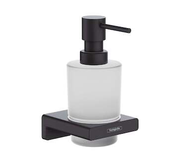 Hansgrohe AddStoris - Dávkovač mýdla s držákem, matné sklo/černá mat 41745670