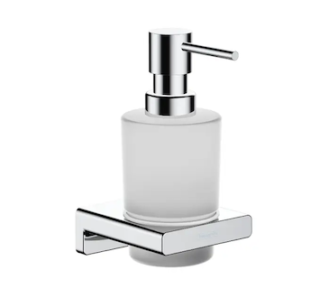 Hansgrohe AddStoris - Dávkovač mýdla s držákem, matné sklo/chrom 41745000