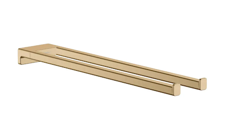 Hansgrohe AddStoris - Držák ručníků dvojitý, délka 45 cm, kartáčovaný bronz 41770140