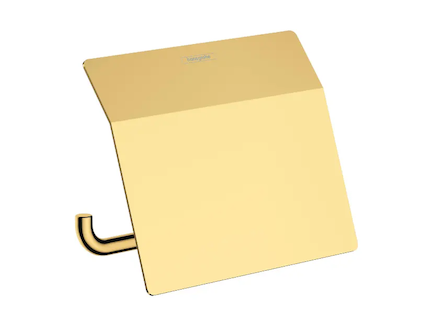 Hansgrohe AddStoris - Držák toaletního papíru s krytem, leštěný vzhled zlata 41753990