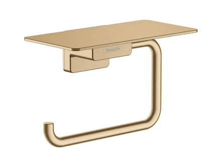 Hansgrohe AddStoris - Držák toaletního papíru s poličkou, kartáčovaný bronz 41772140