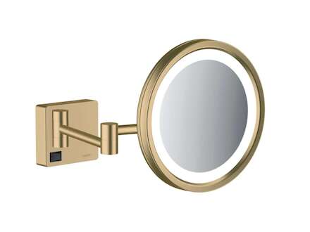 Hansgrohe AddStoris - Kosmetické nástěnné zrcátko s LED osvětlením, kartáčovaný bronz 41790140