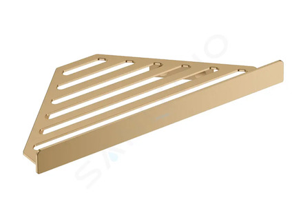 Hansgrohe AddStoris - Polička rohová, kartáčovaný bronz 41741140