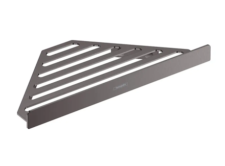 Hansgrohe AddStoris - Polička rohová, kartáčovaný černý chrom 41741340