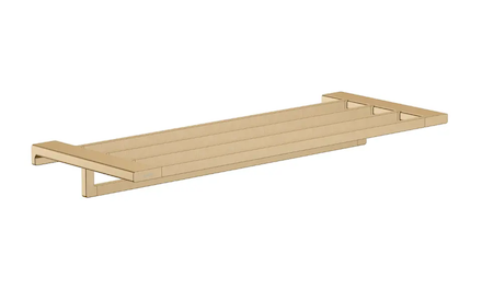 Hansgrohe AddStoris - Polička s držákem ručníků, délka 65 cm, kartáčovaný bronz 41751140