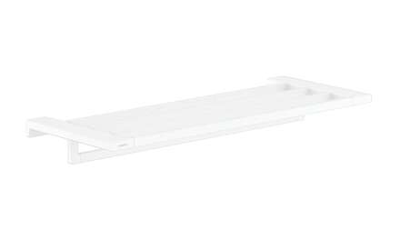 Hansgrohe AddStoris - Polička s držákem ručníků, délka 65 cm, matná bílá 41751700