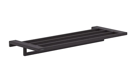 Hansgrohe AddStoris - Polička s držákem ručníků, délka 65 cm, matná černá 41751670