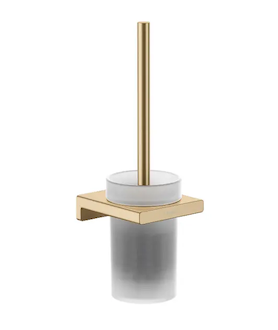 Hansgrohe AddStoris - WC štětka nástěnná, matné sklo/kartáčovaný bronz 41752140