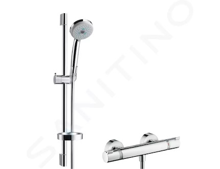 Hansgrohe Croma 100 - Sprchový set s termostatem, 3 proudy, tyč 65 cm, chrom 27086000