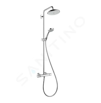 Hansgrohe Croma 220 - Sprchový set Showerpipe s termostatem, 22 cm, 4 proudy, EcoSmart 9 l/min, chrom 27188000