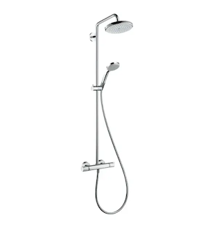 Hansgrohe Croma 220 - Sprchový set Showerpipe s termostatem, 22 cm, 4 proudy, EcoSmart 9 l/min, chrom 27188000