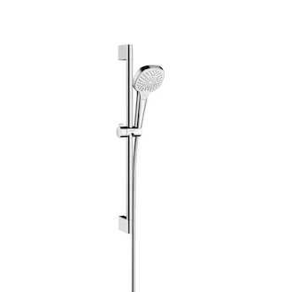 Hansgrohe Croma Select E - Set sprchové hlavice, 3 proudy, tyče a hadice, EcoSmart 9 l/min, bílá/chrom 26581400