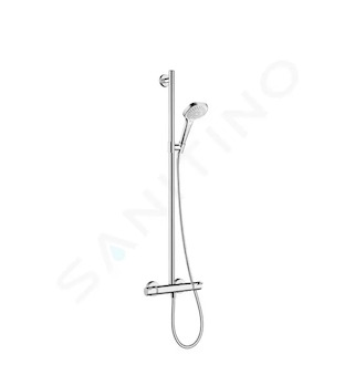 Hansgrohe Croma Select E - Sprchový set SemiPipe Multi s termostatem, bílá/chrom 27248400