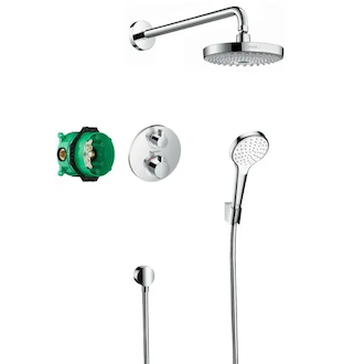 Hansgrohe Croma Select S - Sprchový set 180 s termostatem Ecostat S, 2 proudy, chrom 27295000