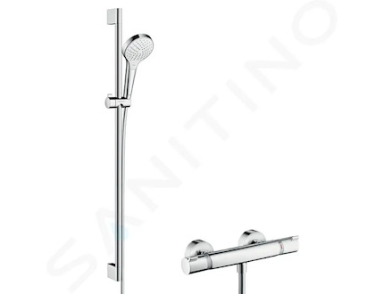Hansgrohe Croma Select S - Sprchový set s termostatem Ecostat, 2 proudy, chrom 27833400