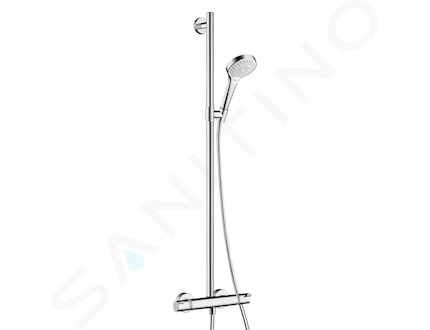 Hansgrohe Croma Select S - Sprchový set SemiPipe Multi s termostatem, bílá/chrom 27247400