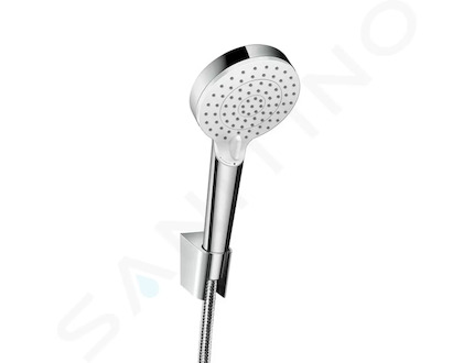 Hansgrohe Crometta - Set sprchové hlavice, 2 proudy, držáku a hadice, EcoSmart, bílá/chrom 26693400