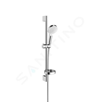Hansgrohe Crometta - Set sprchové hlavice, 2 proudy, mýdlenky, tyče a hadice, bílá/chrom 26553400
