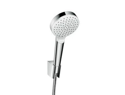 Hansgrohe Crometta - Set sprchové hlavice, držáku a hadice, EcoSmart, bílá/chrom 26568400
