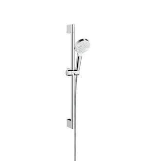 Hansgrohe Crometta - Set sprchové hlavice, tyče a hadice, EcoSmart 9 l/min, bílá/chrom 26535400