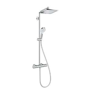 Hansgrohe Crometta - Sprchový set E 240 Showerpipe s termostatem, EcoSmart 9 l/min, chrom 27281000