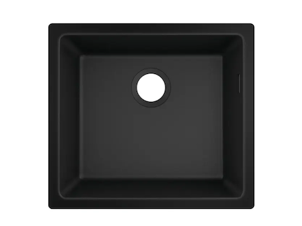 Hansgrohe Dřezy - Podstavný granitový dřez S510-U450, grafitová černá 43431170