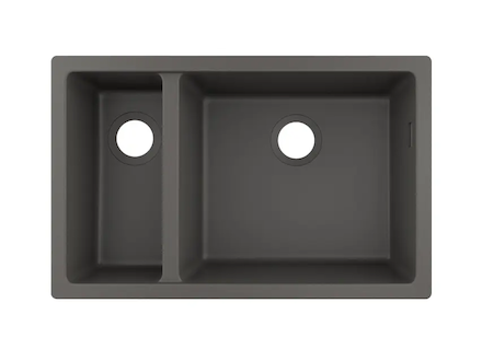 Hansgrohe Dřezy - Podstavný granitový dřez S510-U635, kamenná šedá 43433290