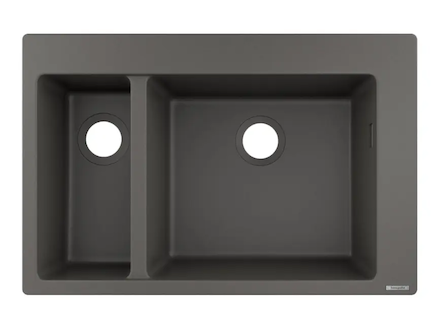 Hansgrohe Dřezy - Vestavný granitový dřez S510-F635, kamenná šedá 43315290