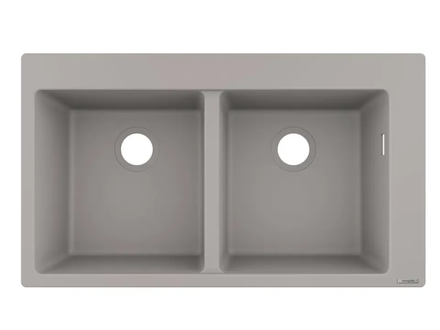 Hansgrohe Dřezy - Vestavný granitový dřez S510-F770, betonová šedá 43316380