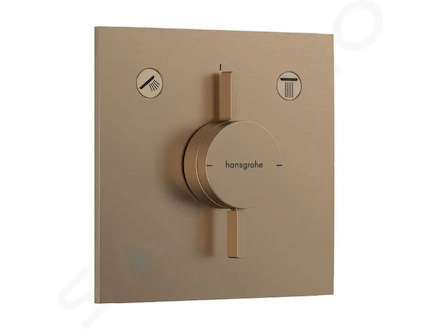 Hansgrohe DuoTurn E - Baterie pod omítku, pro 2 spotřebiče, kartáčovaný bronz 75417140