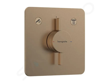 Hansgrohe DuoTurn Q - Baterie pod omítku, pro 2 spotřebiče, kartáčovaný bronz 75414140