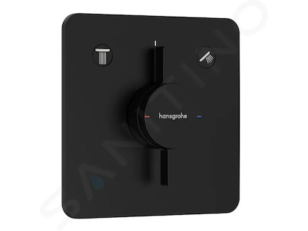 Hansgrohe DuoTurn Q - Baterie pod omítku, pro 2 spotřebiče, matná černá 75414670