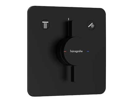 Hansgrohe DuoTurn Q - Baterie pod omítku, pro 2 spotřebiče, matná černá 75414670